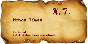 Mohos Tímea névjegykártya
